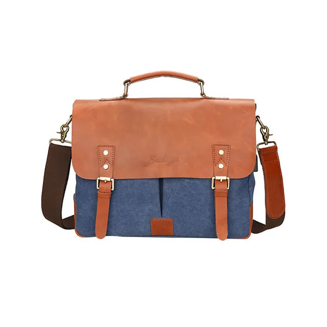 Messenger Bag | Briefcase <br> Genuine Leather | Canvas