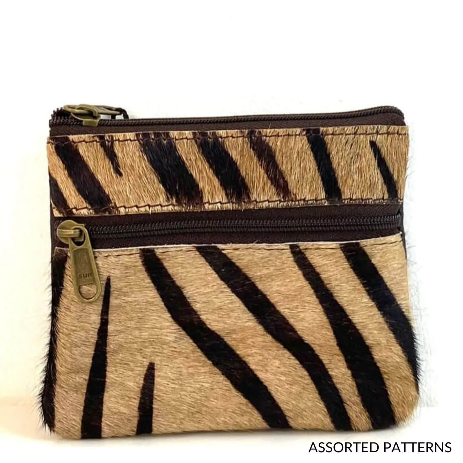 Soruka Ari Small Leather Zip Purse - Zebra Stripe (assorted)