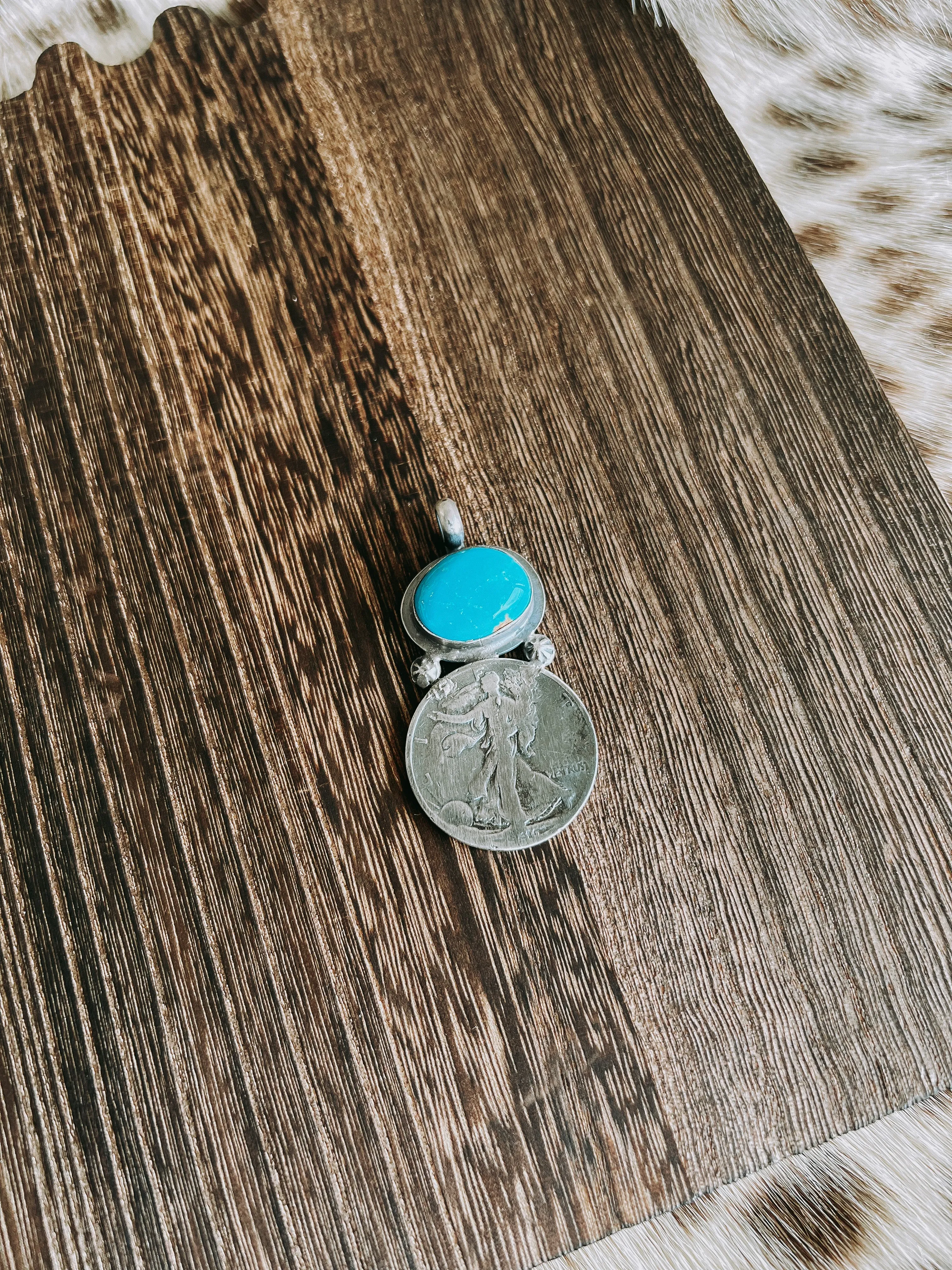 Tony Yazzie Silvercoin Pendent